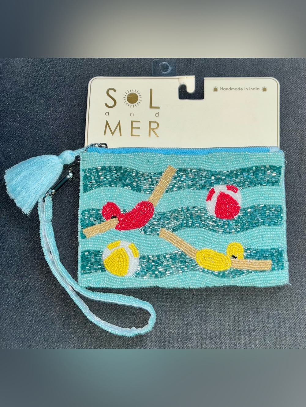 ✨Sol & Mer Viral Swimmers Hand Beaded Wristlet 7.75”L 👙⛱️ 💦